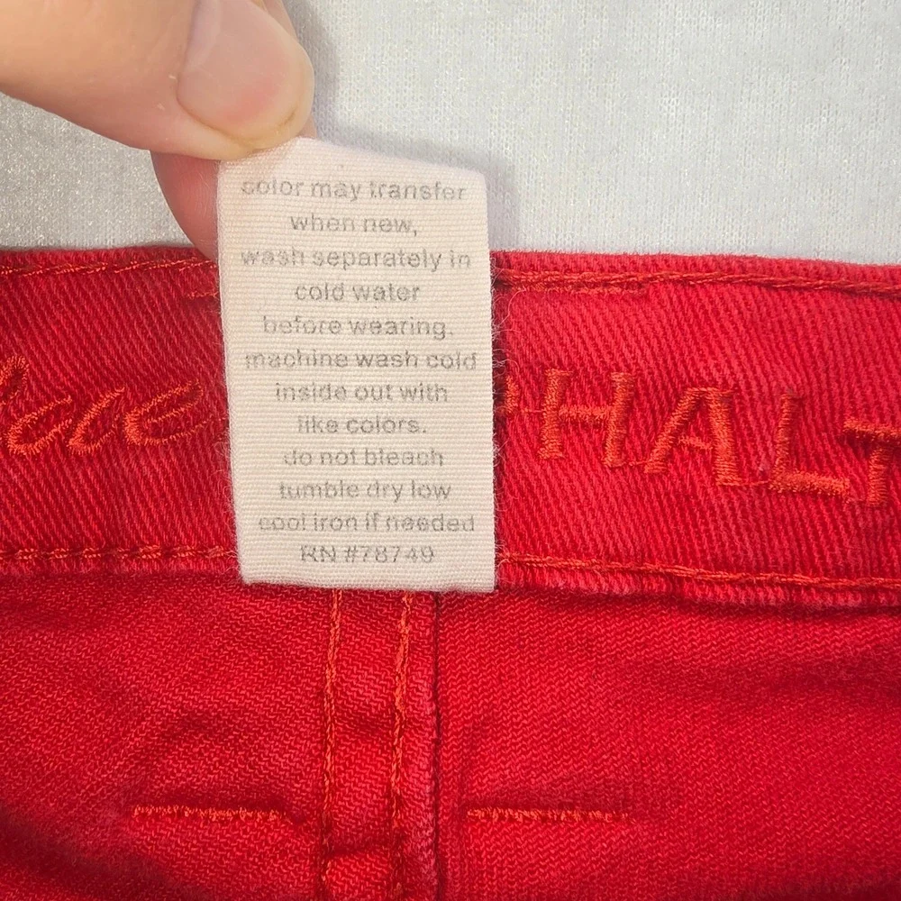 Blue Asphalt Red Skinny Jeans Womens Size 1 Low Rise Stretch Denim Pants